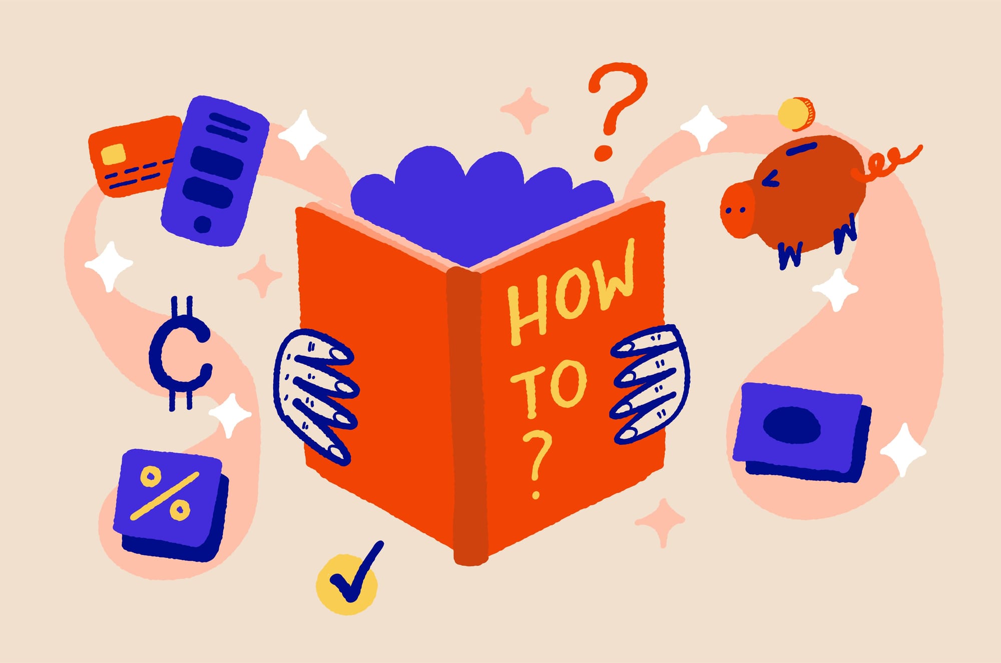 person reading a how to guide